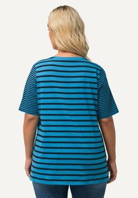 Ulla Popken RINGELMIX V-AUSSCHNITT HALBARM - Camiseta estampada