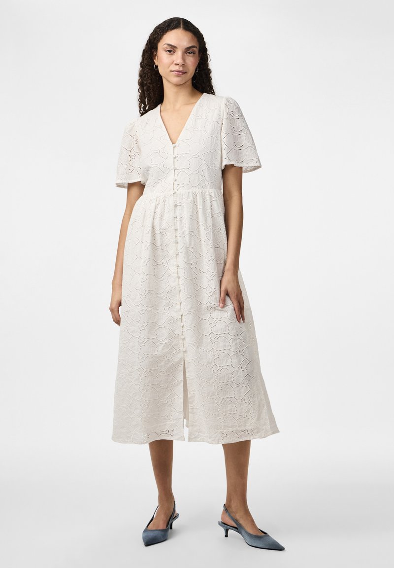 Yasluma Ls Long Wrap Dress Star White