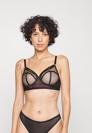 Playful Promises FELICITY SELF LOVE EMBROIDERED BRA - Σουτιέν με μπανέλα - black/blush