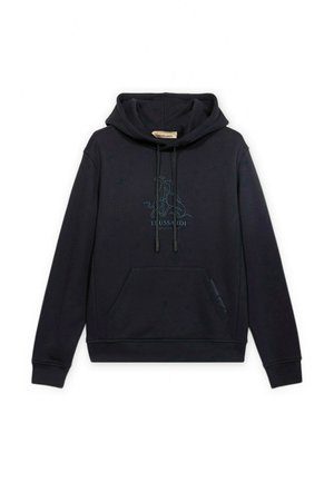 Trussardi, CON CAPPUCCIO IN DIAGONALE - Jersey con capucha - blu
