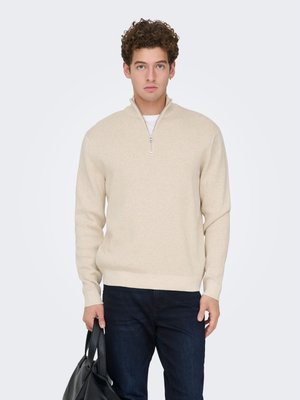 Only & Sons ONSTING LIFE REG HALF ZIP NOOS - Trui - gardenia