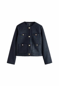 PETITE FIT - COLLARLESS THROUGH COATIGAN  - Fleecejacka - navy
