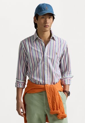 CUSTOM FIT STRIPED OXFORD SHIRT - Button down-skjorte - purple/orange