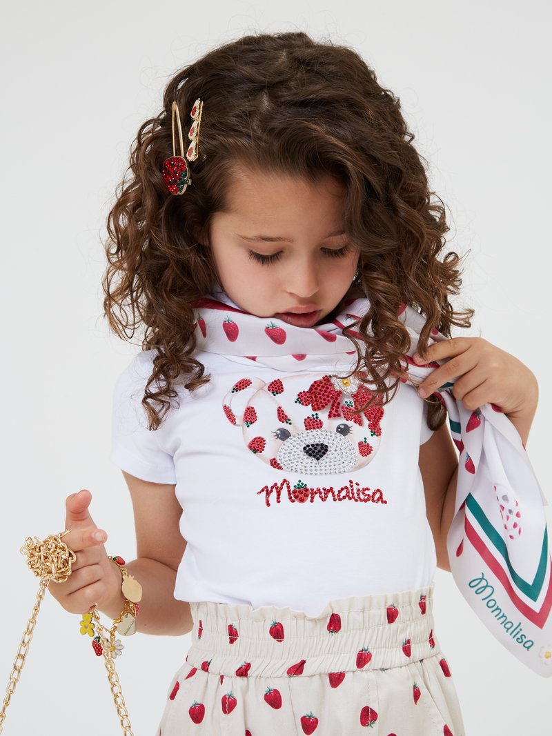 Monnalisa White Dumbo Print T-Shirt