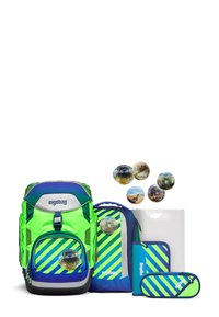 Set Poches Latérales Ergobag à Zip - 3 Pièces Fluorescentes, Rangement Supplémentaire Pour Sac à Dos