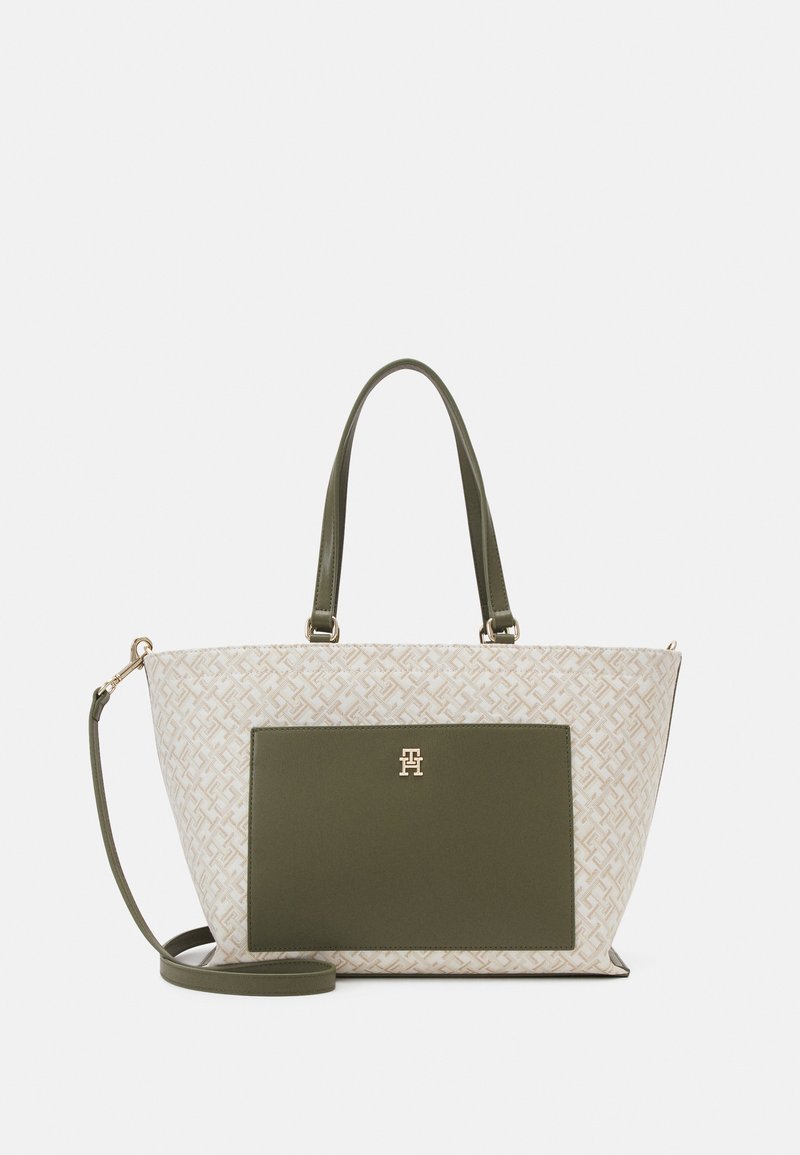 Tommy Hilfiger DISTINCT TOTE MONO - Handtasche - utility olive 