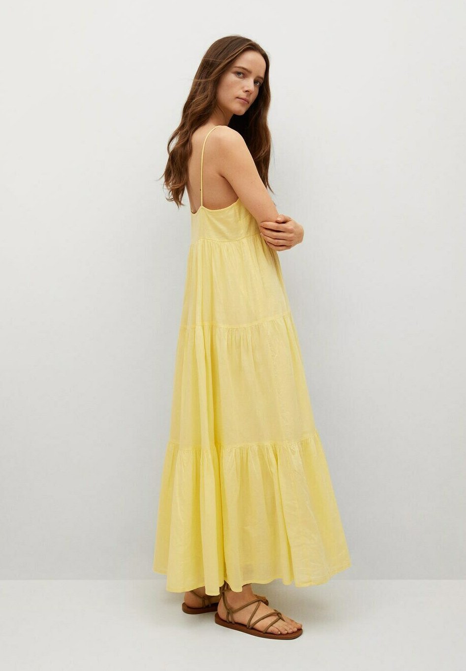 robe longue jaune mango