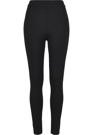 Urban Classics FLOCK LACE STRIPE - Leggingsit - black