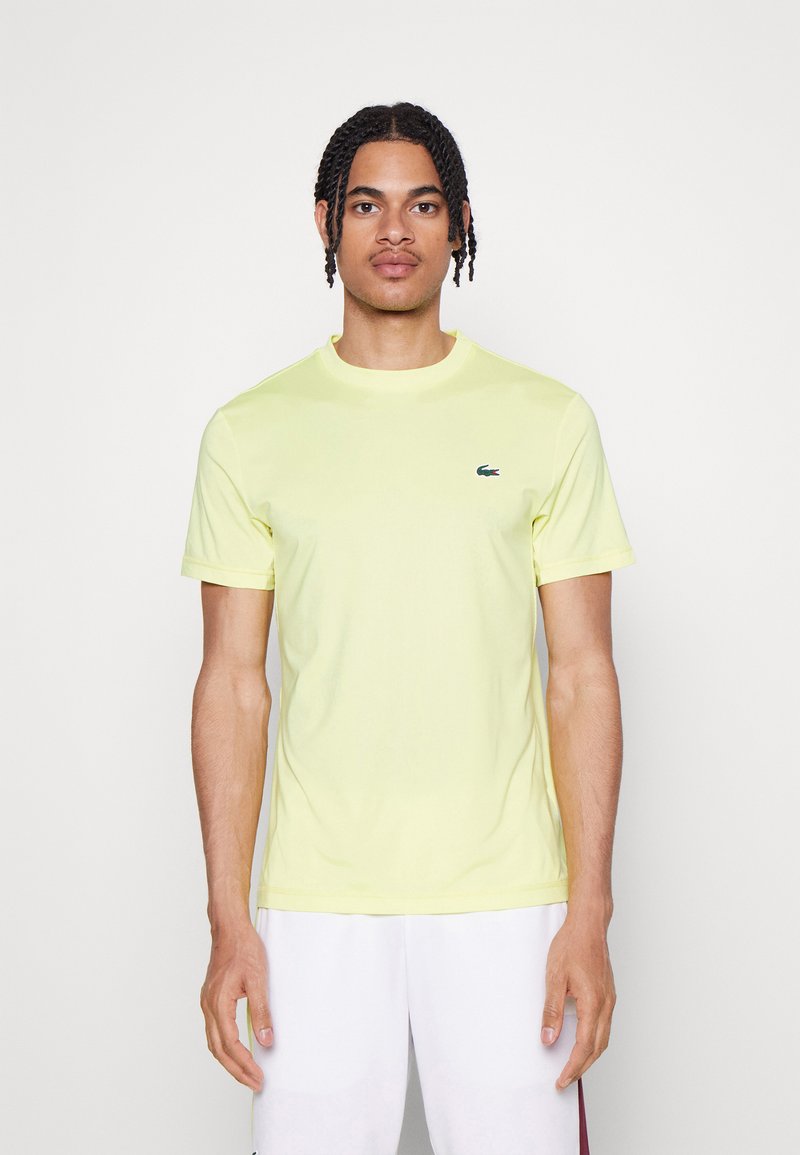 Camiseta Lacoste Deporte Respirable Hombre Amarillo De Lacoste