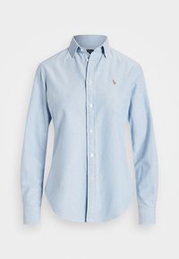 LONG SLEEVE BUTTON FRONT SHIRT - Blus - blue