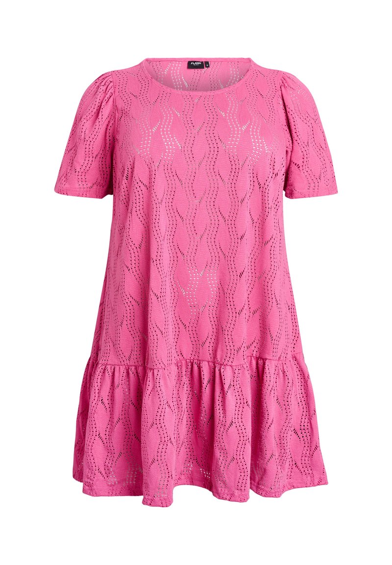 Zizzi - MIT LOCHMUSTER - Day dress - ibis rose, Enlarge