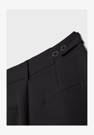 Stradivarius, WIDE-LEG SMART TROUSERS WITH BUTTONS 04536428 - Bukser - black