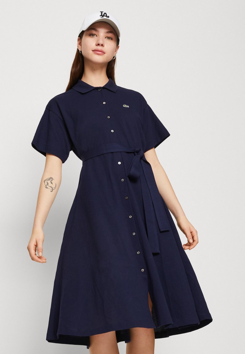 white christmas dresses Buy Navy Blue Checks Handspun Cotton Knee Length Button-Down Shirt Dress  Online at SeamsFriendly main image 0