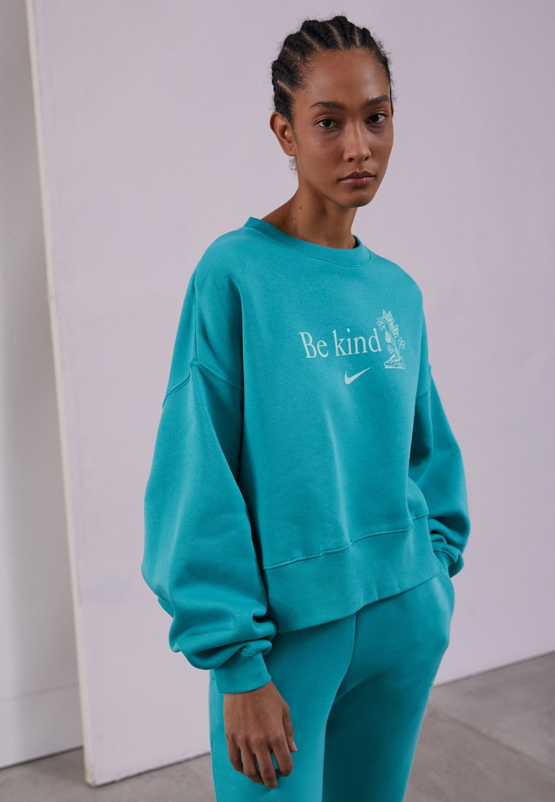 Nike Sportswear TREND CREW OVERSIZED - Camisola - washed teal