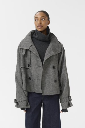 Gestuz AVIC SHORT JACKET - Välikausitakki - black/grey