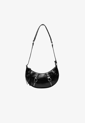 MIT HALBMOND UND NIETEN - Håndtasker - black