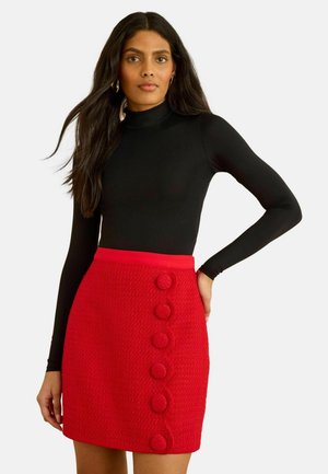 REGULAR FIT - SCALLOP - Miniseelik - red