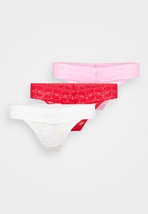BRIEF THONG 3 PACK - Perizoma - white/red/pink
