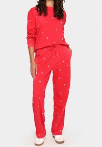 Saint Tropez Träningsbyxor - mottled dark red