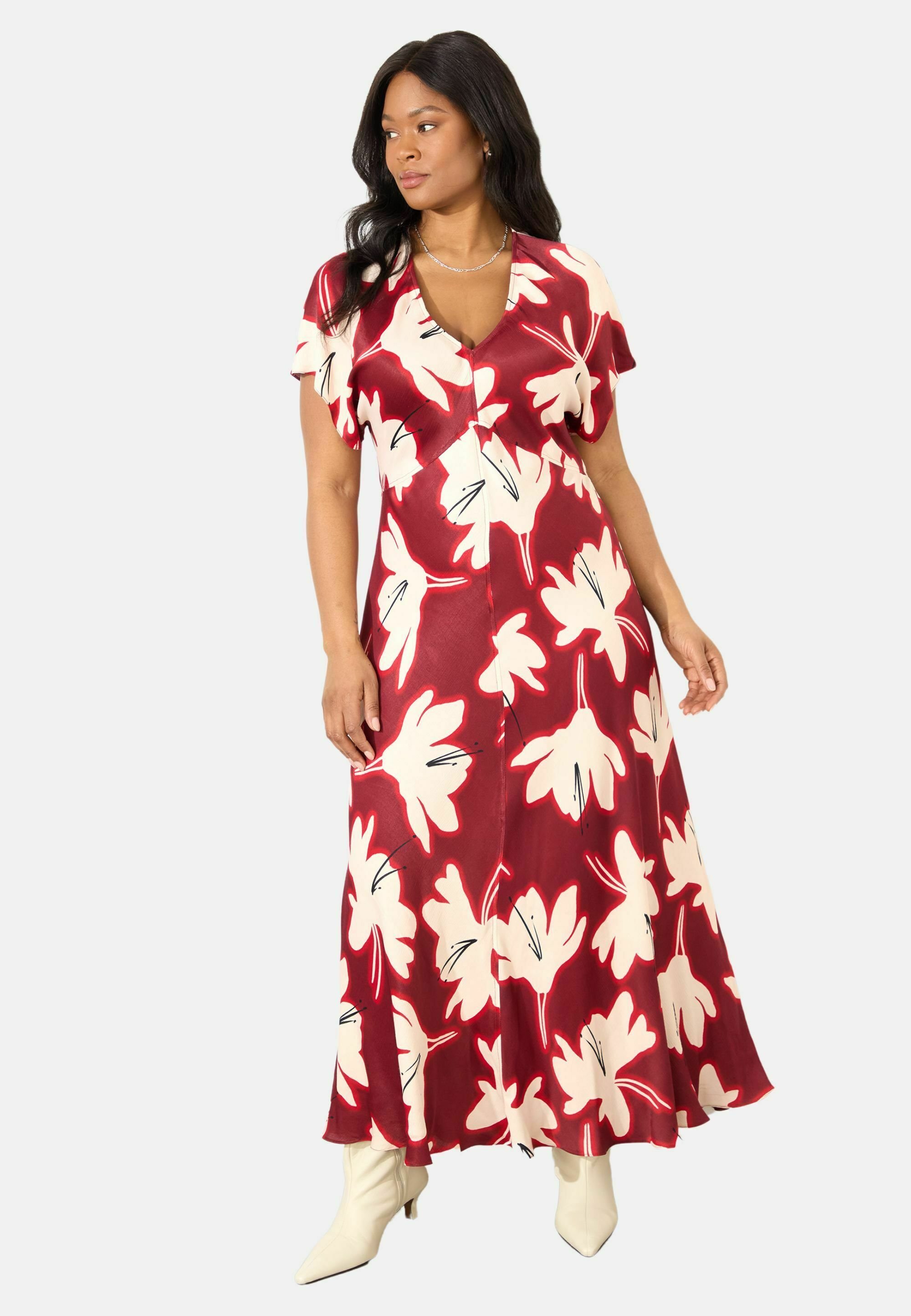 Vestiti Floreali Vestito Lungo A Fiori Rosso Vestito Lungo Rosso