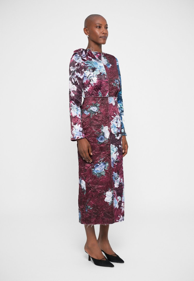 Erdem LONG SLEEVE DRESS - Cocktail dress / Party dress - mulberry red/multi-coloured  - Zalando.ie
