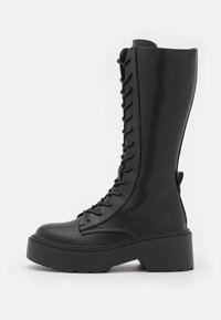 ONLBOSSI HIGH SHAFT LACE UP BOOT - Veterlaarzen - black