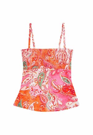 Bikini felső - orange pink paisley