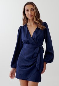 TUSSAH - TORI - Day dress - navy jacquard Thumbnail Image 1