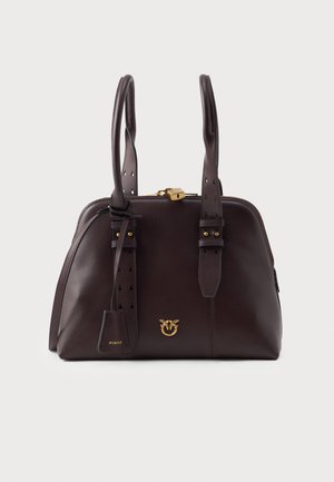 BOWLING BAG MEDIUM - Kabelka - rosso mogano/antique gold-coloured