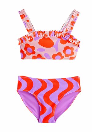REGULAR FIT SET - Bikini - purple red floral