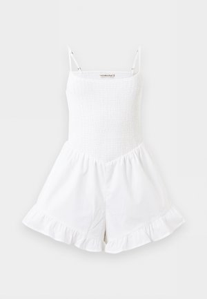 Abercrombie & Fitch, DIPPED WAIST SMOCKED ROMPER - Combinaison - white
