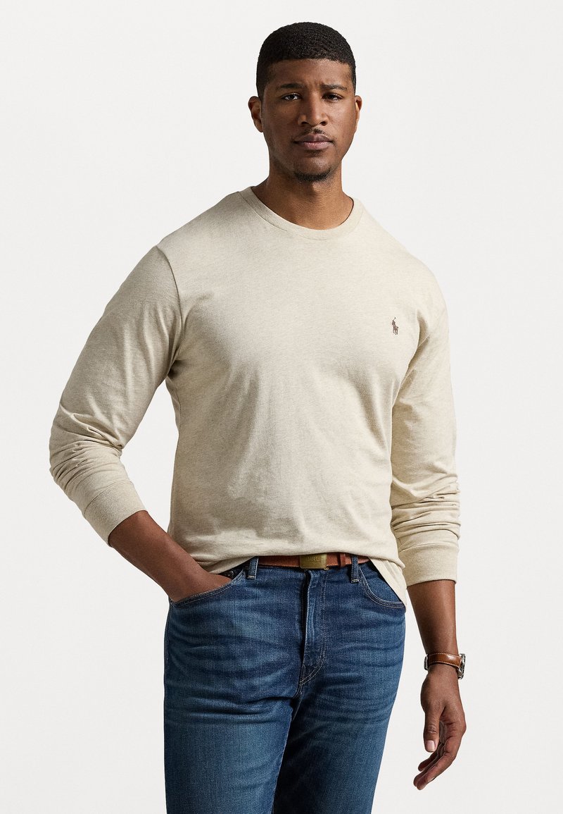 Polo Ralph Lauren Big & Tall CLASSIC FIT JERSEY LONG SLEEVE T-SHIRT - Μπλούζα με μακριά μανίκια - expedition dune heather