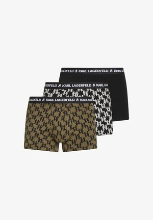 KARL LAGERFELD, PACK OF 3 - Calzoncillos bóxer cortos - monogram black/olive