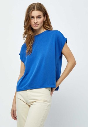 Minus MIFRIKKA CAP SLEEVE T-SHIRT. - T-shirts basic - ocean blue