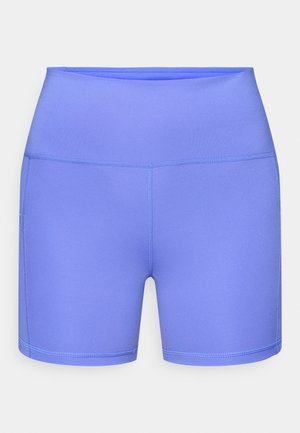 Μπλε αθλητικό σορτς από απαλό, ελαστικό υλικό με ελαστική μέση και ραφές flatlock για άνεση και ανθεκτικότητα.