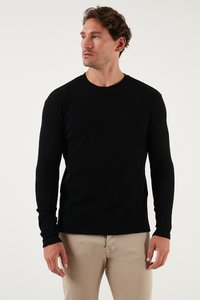 CREW NECK - Mikina - black