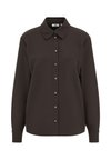 Overhemdblouse - dark brown