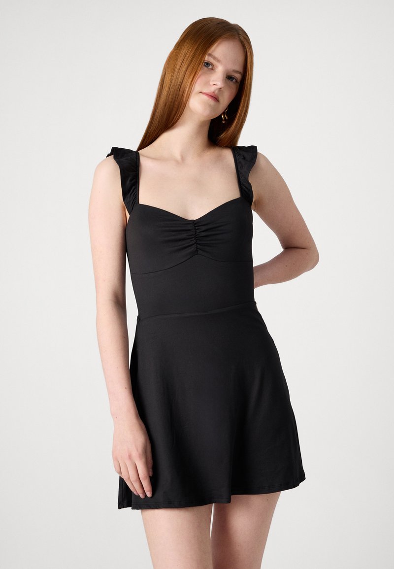 Hollister Co. FLUTTER MINI SKORT - Day dress - black - Zalando.co.uk Hollister Co. FLUTTER MINI SKORT - Day dress - black - Zalando.co.uk