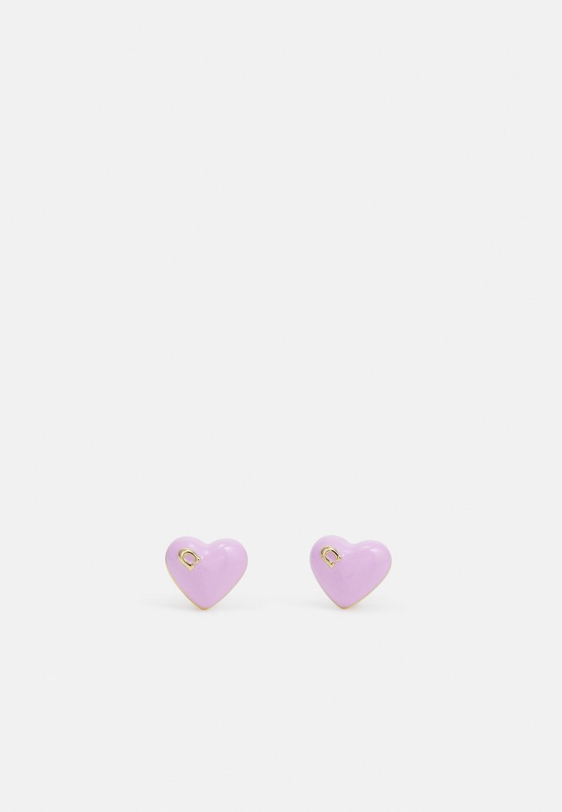 Coach HEART STUD EARRINGS Ohrringe goldcoloured/pink/goldfarben