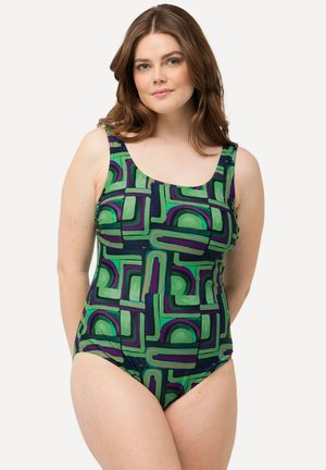 GEOMETRIC PRINT CUPLESS - Maillot de bain - forest green