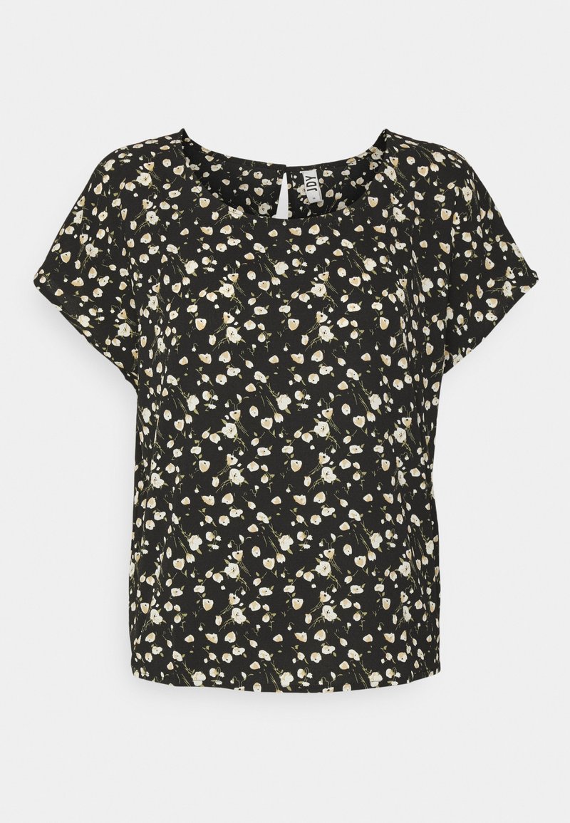 JDY Petite JDYPIPER - Blusa - black/new wheat and white tulips