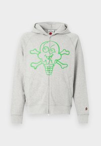 CONES BONES ZIP THROUGH HOOD - Majica s kapuljačom i patentnim zatvaračem - heather grey