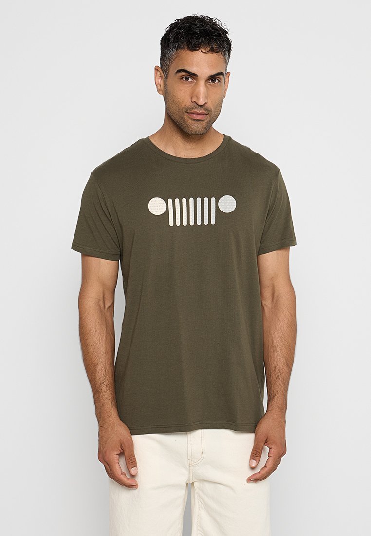 Jeep T-shirt print groen