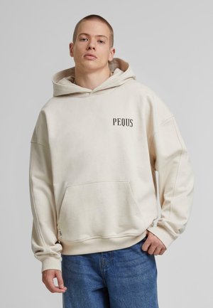 CHEST LOGO - Kapuzenpullover - beige