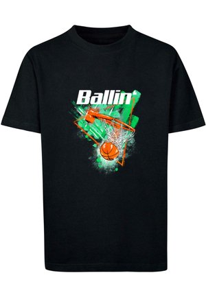 BALLIN TEE - Potiskana majica - black
