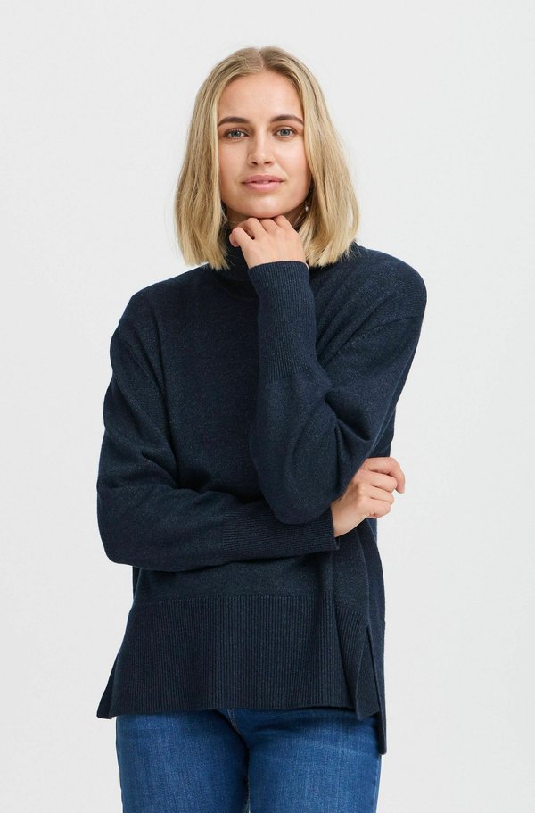 PZSTEFFI Roll Neck - Jumper - dark sapphire melange