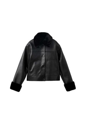 Mango, ADULT - Veste en similicuir - black
