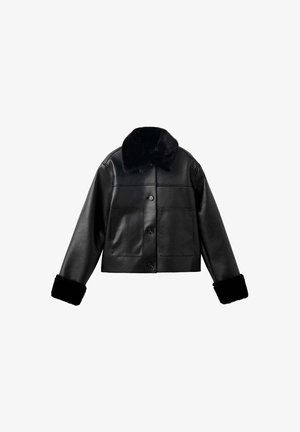 Mango, ADULT - Veste en similicuir - black