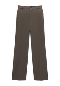 FORMAL STRAIGHT LEG - Hlače - dark brown