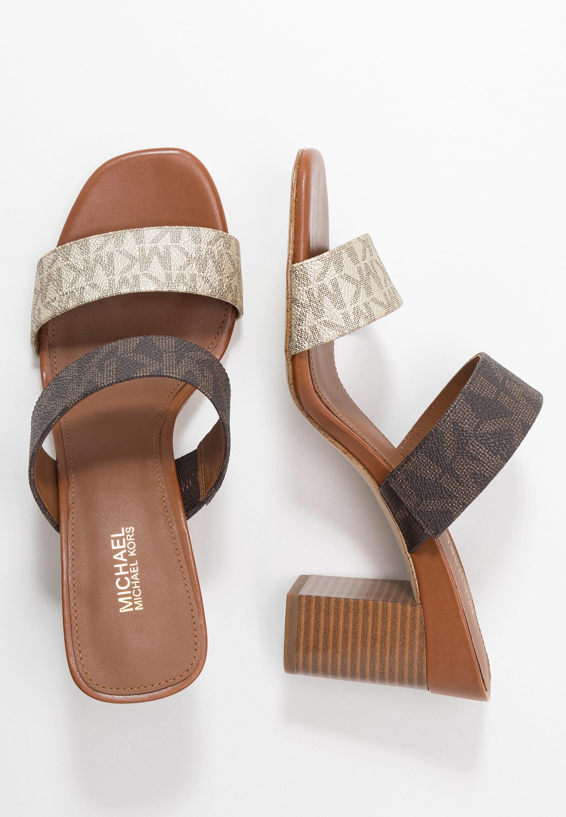GLENDA SLIDE Slip ins med klack pale gold GLENDA SLIDE Slip ins med klack pale gold